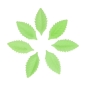 Preview: Wafer Flowers - Green Leaves pk/50